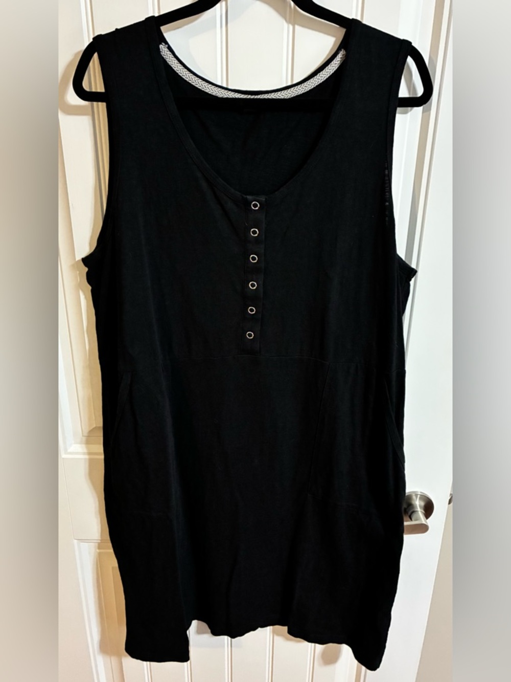 Tribal Black Sleeveless 100% Cotton Dress